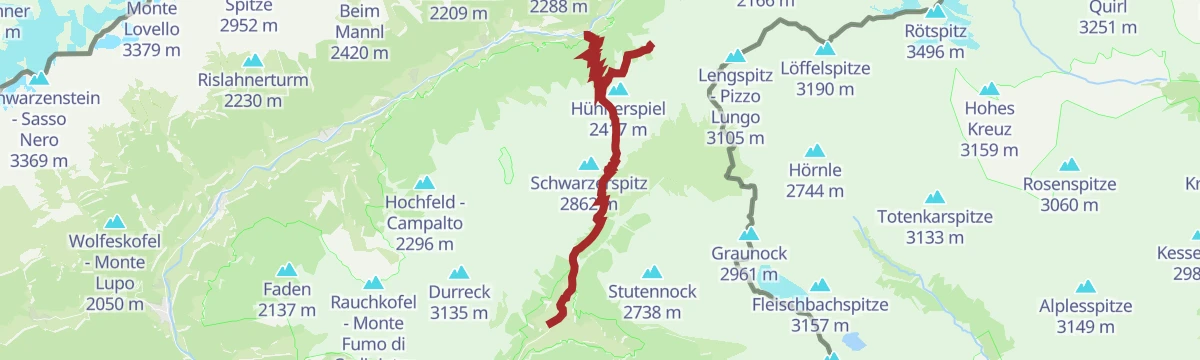 Route map: Fuldaer Way with Weiße Wand
